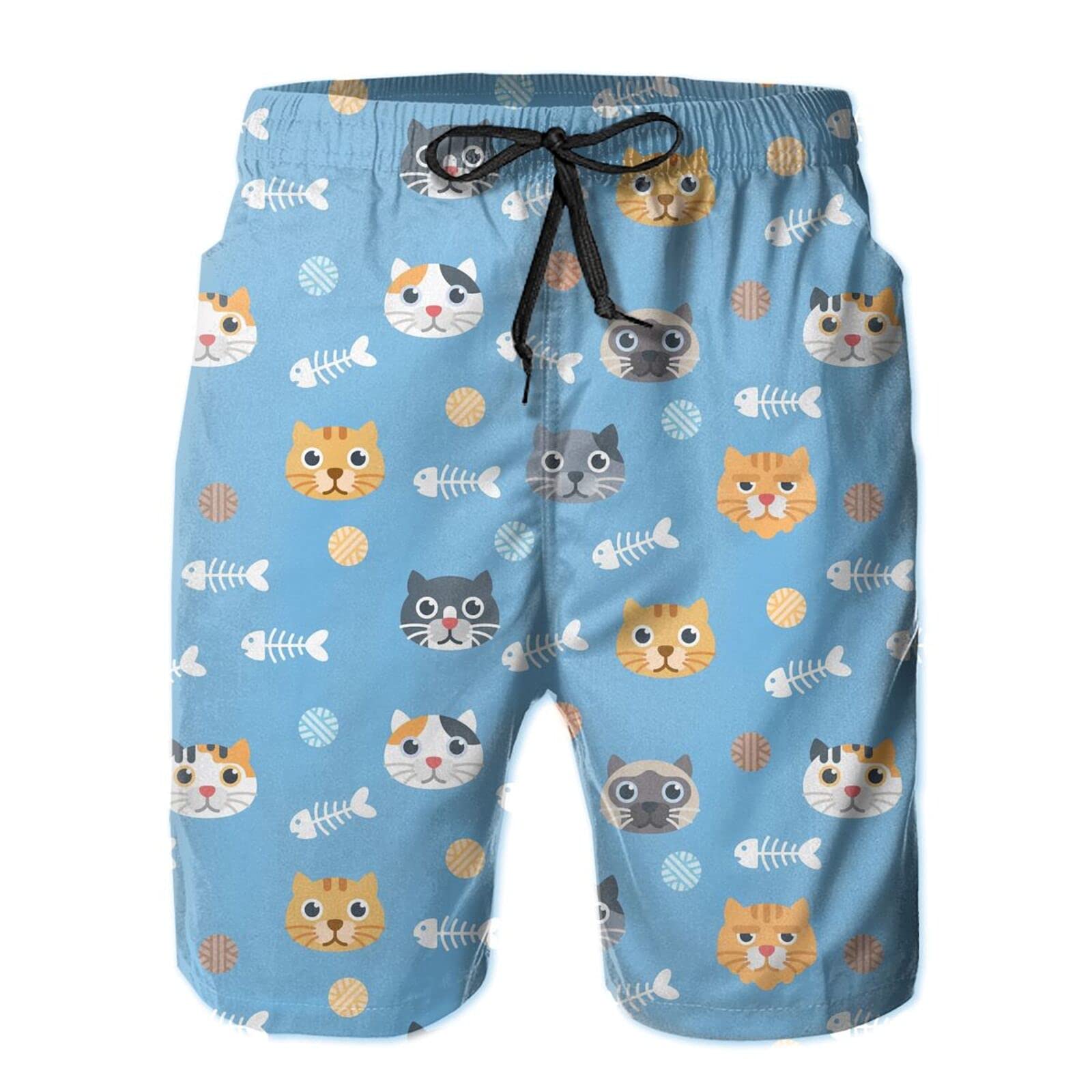 CFIERCE カラフル動物柄ショートパンツ Amazon.co.jp: ハーフパンツ メンズ カラフル ネコ 猫柄 ショート